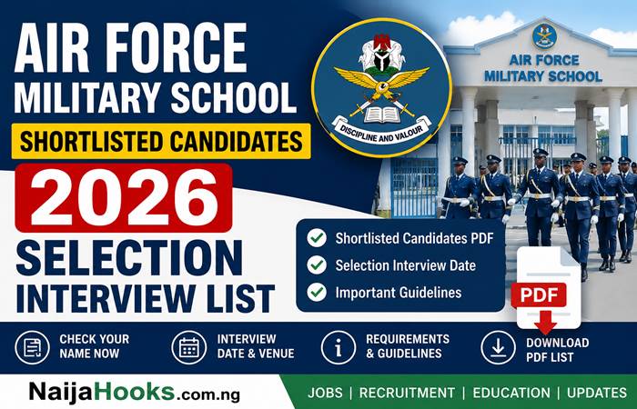 Air Force Military School Shortlisted Candidates 2026 – Selection Interview List