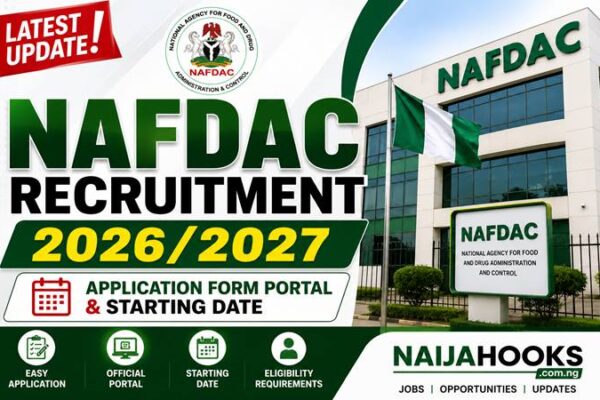NAFDAC Recruitment 2026/2027 – Application Form Portal and Latest Updates