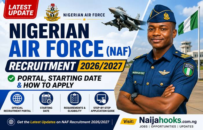 Nigerian Air Force (NAF) Recruitment 2026/2027 – Starting Date, Application Portal and Requirements
